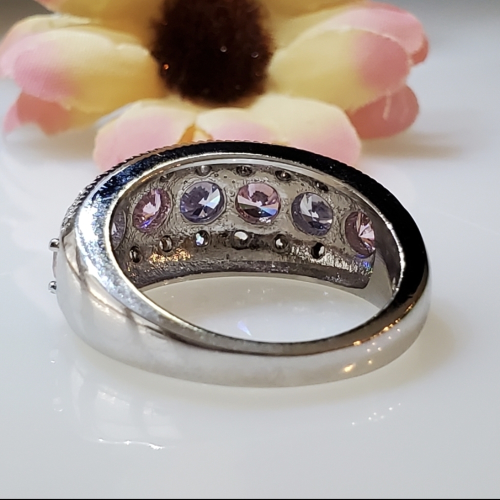 NEW Trio of Gemstones Sterling Silver Ring - Picture 6 of 13